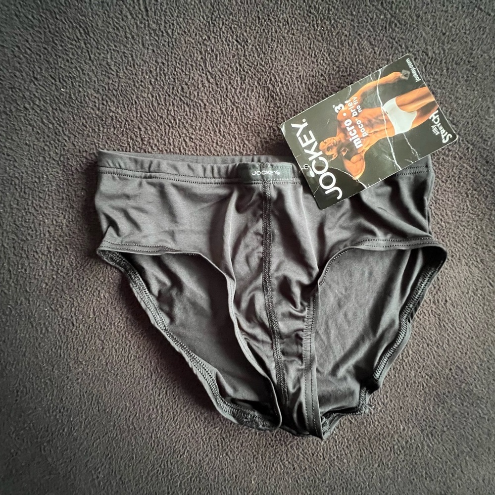 Jockey Vintage Micro Bikini Brief No Fly Silky Stretch Underwear Semi Sheer NWT